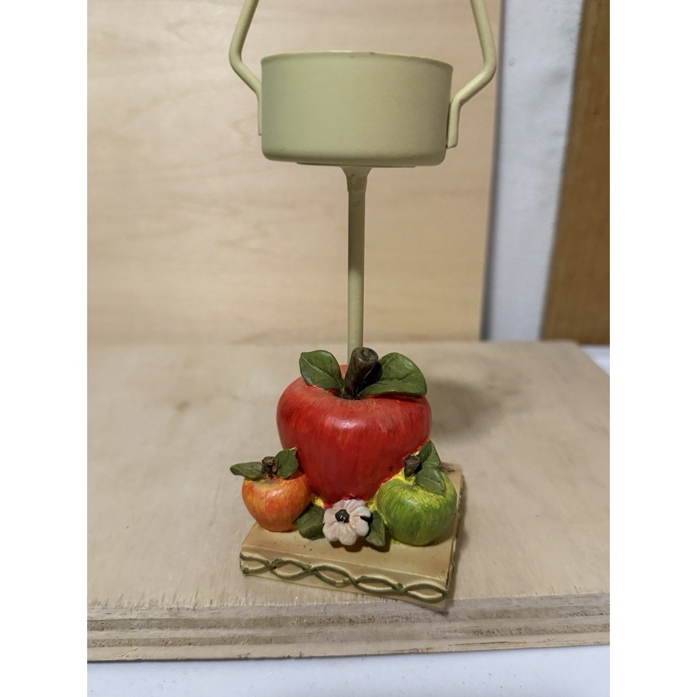 apple-themed tealight candle holder